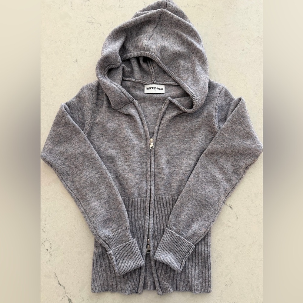 Princess Polly Zip Up Hooded Sweater